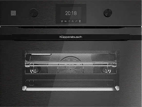 Компактный духовой шкаф с микроволнами Kuppersbusch CBM 6350.0 GPH 6 Black Steel