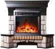 Каминокомплект Interflame Экстер темный дуб угловой с очагом Jupiter FX M Black