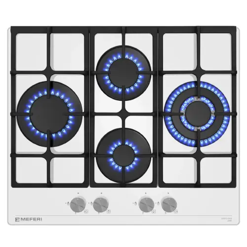 Варочная панель газовая MEFERI MGH604WH GLASS ULTRA