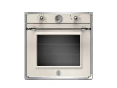 Электрический встраиваемый духовой шкаф Bertazzoni, 9 функций, аналоговый термометр, 60 см, слоновая кость/хром