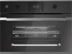 Компактный духовой шкаф с микроволнами Kuppersbusch CBM 6350.0 GPH 3 Silver Chrome