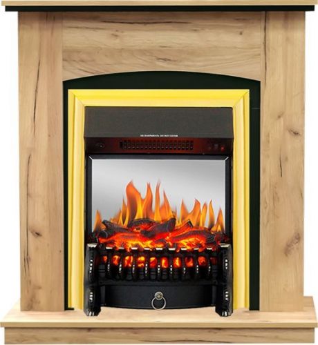 Каминокомплект Royal Flame Barcelona Дуб золотой c очагом Fobos FX M Brass