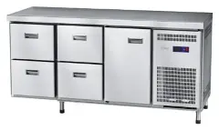 Стол холодильный Abat СХС-60-02, без борта, дверь, ящики 1/2, ящики 1/2