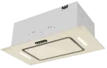 Вытяжка кухонная MEFERI INBOX60BG GLASS ULTRA, 60 см, встраиваемая, бежевая, стекло, производительность 900 м3/ч, 3 скорости, низкий уровень шума, режимы отвод и рециркуляция, гарантия 3 года