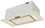 Вытяжка кухонная MEFERI INBOX60BG GLASS ULTRA, 60 см, встраиваемая, бежевая, стекло, производительность 900 м3/ч, 3 скорости, низкий уровень шума, режимы отвод и рециркуляция, гарантия 3 года