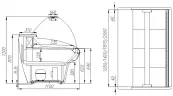 Витрина среднетемпературная Carboma G110 SM 1,25-1, с боковинами, ВХС-1,25ш G110, 9006