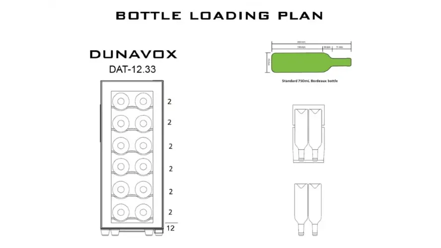 Винный шкаф Dunavox DAT-12.33DC