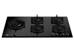 Встраиваемая газовая варочная панель Bertazzoni на стекле, конфорка wok по сбоку, 90 см