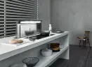Белая worktop вытяжка FALMEC DOWNDRAFT GLASS WHITE 900 мм со стеклом без мотора