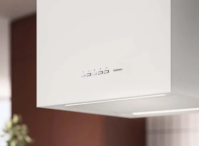 Белая островная вытяжка FALMEC MIRA WHITE PLUS IS 400 мм