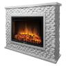 Каминокомплект Firelight Quadro 25 с очагом Electrolux EFP/P-2520LS камень песчаник античный белый/белая эмаль
