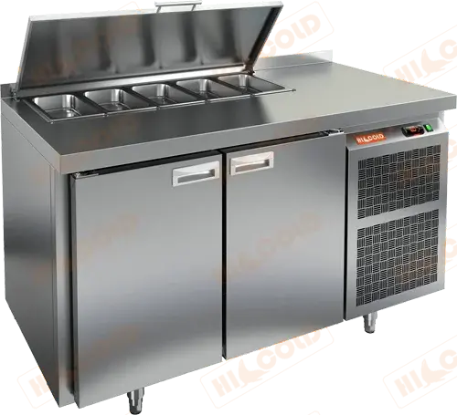 SL2-11GN (1/6) стол для салатов охл.(+2+10), 2 двери, 1390х700х850мм, HICOLD RUS
