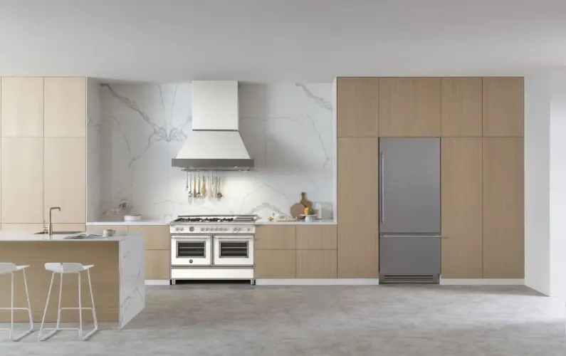 Настенная вытяжка из нержавеющей стали Bertazzoni Heritage, 90 см, слоновая кость