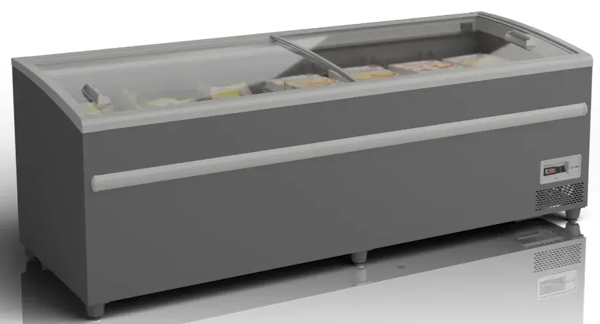 Ларь-бонета AURA 250 НТ/СТ (RAL 7016) с делителями и решетками