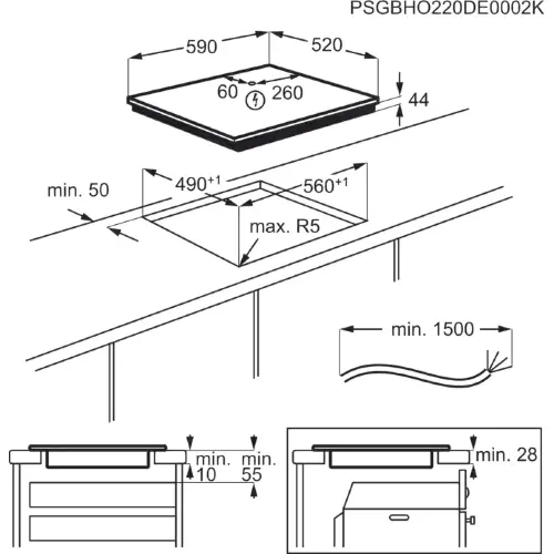 Встраиваемые индукционные панели ELECTROLUX EIS67453
