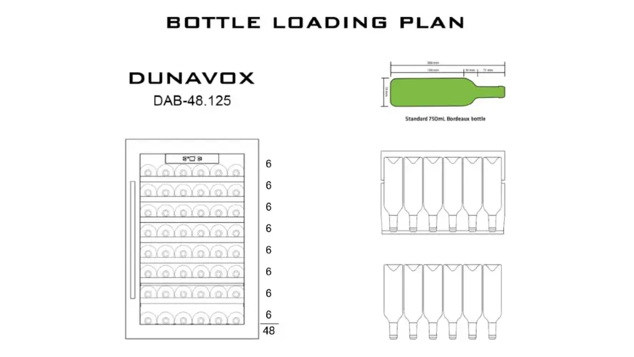Винный шкаф Dunavox DAB-48.125B