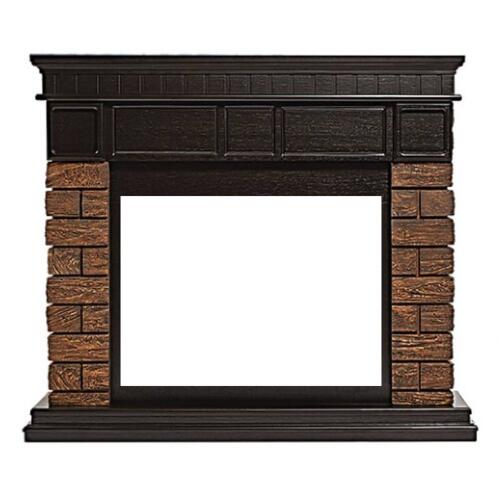Портал Firelight Bricks Wood 25 камень коричневый/шпон темный дуб