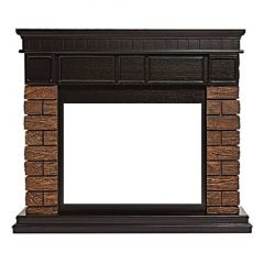 Портал Firelight Bricks Wood 25 камень коричневый/шпон темный дуб