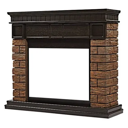 Портал Firelight Bricks Wood 25 камень коричневый/шпон темный дуб
