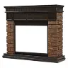 Портал Firelight Bricks Wood 25 камень коричневый/шпон темный дуб