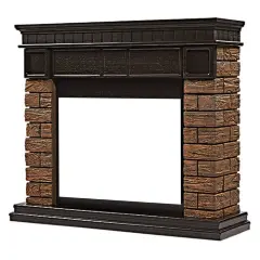 Портал Firelight Bricks Wood 25 камень коричневый/шпон темный дуб