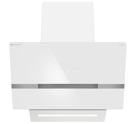 Вытяжка кухонная MEFERI AIRBOX60WH COMFORT PLUS, 60 см, наклонная, белая, стекло, производительность 1200 м3/ч, 3 скорости, низкий уровень шума, режимы отвод и рециркуляция, гарантия 3 года