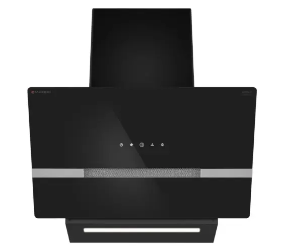 Вытяжка кухонная MEFERI AIRBOX60BK COMFORT PLUS, 60 см, наклонная, черная, стекло, производительность 1200 м3/ч, 3 скорости, низкий уровень шума, режимы отвод и рециркуляция, гарантия 3 года