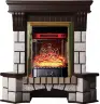 Каминокомплект Interflame Экстер М темный дуб угловой с очагом Majestic FX M Brass