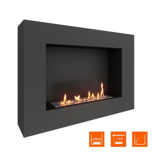 Биокамин SteelHeat WALL GRAND 900 черный (Стандарт)