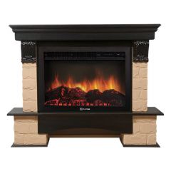 Каминокомплект Firelight Forte 30S с очагом Electrolux EFP/P-3020LS камень бежевый/шпон темный дуб