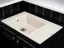 Кухонная мойка MILA 1B1D WHITE ALABASTER