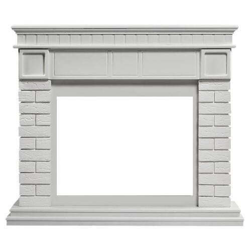 Портал Firelight Bricks 25U (угловой) камень белый/белая эмаль