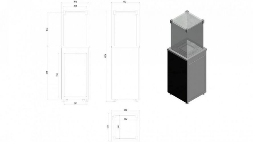 Нагреватель газовый PATIO/M/G31/37MBAR/B - белое стекло