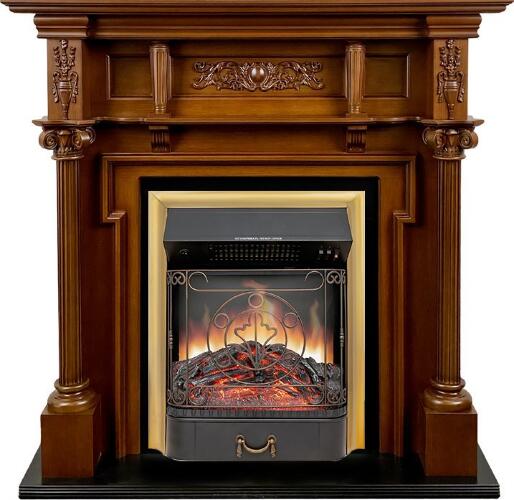 Каминокомплект Royal Flame Oxford с очагом Majestic FX Brass орех