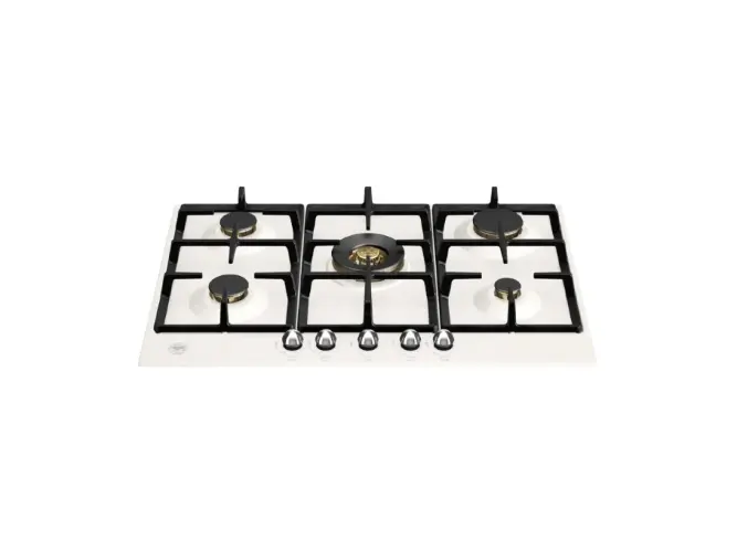 Встраиваемая газовая варочная панель Bertazzoni, 75 см, слоновая кость/хром
