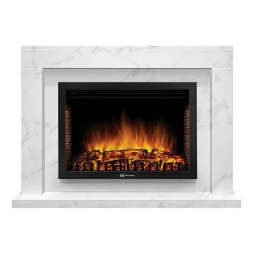 Каминокомплект Firelight Simple 25 с очагом Electrolux EFP/P-2520LS белый мрамор