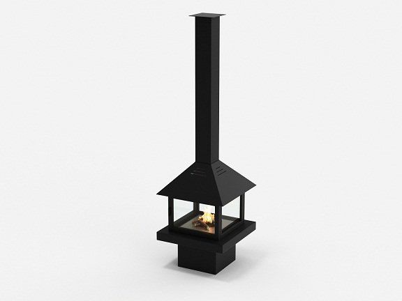 Островной биокамин Good Fire Куб 850