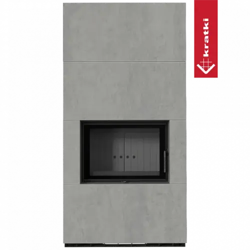 Каминокомплект Kratki PRO FLOKI CEMENTO GRIGIO BOCCIARDATA