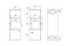 Печь DEFRO HOME QUADROOM, 9,6 кВт, белая сталь
