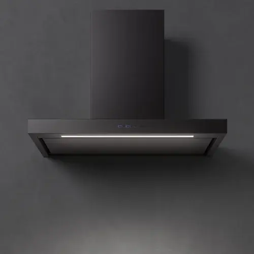 Настенная вытяжка FALMEC PLANE BLACK NRS PLUS -900 мм "Тихая вытяжка