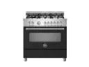 Варочный центр Bertazzoni, 6 конфорок, электрический духовой шкаф, Master, 90 см, черный матовый