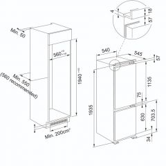 Встраиваемый холодильник Franke FCB 360 V NE D 118.0722.593
