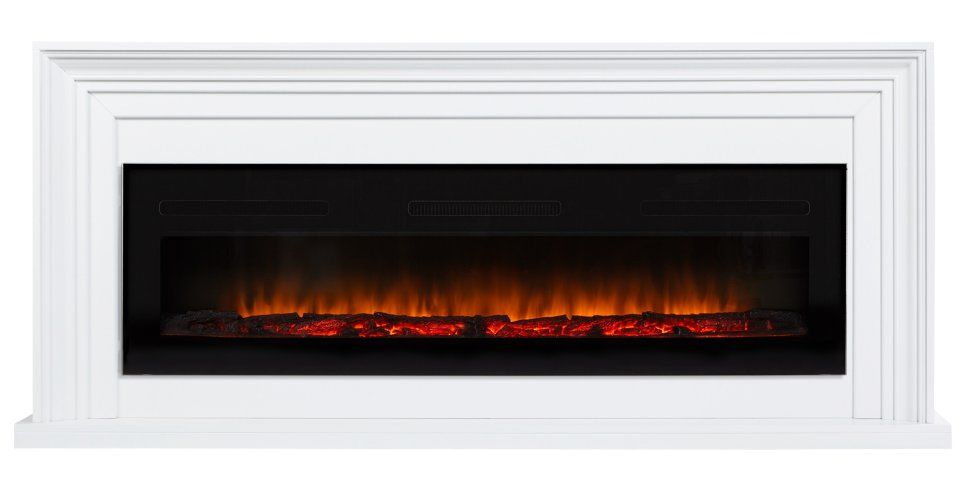 Каминокомплект Firelight Stretto Long с очагом Electrolux Infinity EFP/P-1600ULS белый