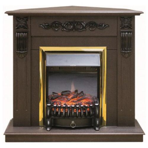 Каминокомплект RealFlame Dominica Corner STD/EUG DN с очагом Fobos Lux Brass S