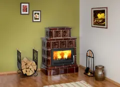 Керамическая печь KARELIE, с кафельным цоколем