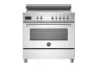 Варочный центр Bertazzoni, 5 индукционных зон, многофункциональный электрический шкаф, 90 см, нержавеющая сталь