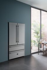 Холодильник Bertazzoni, French Door, отдельно стоящий, с нижним морозильным отделением, 91см, со стальными фронтами