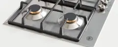 Встраиваемая газовая варочная панель Bertazzoni, конфорка dual wok в центре, 90 см, нержавеющая сталь