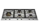 Встраиваемая газовая варочная панель Bertazzoni, трехсегментная, 5 конфорок, конфорка dual wok по центру, 90 см