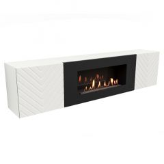 Тумба с биокамином Firelight BFP-P1700V белая